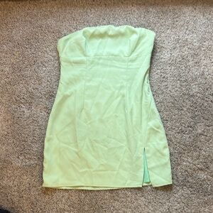 Beginning Boutique Light Green Strapless Dress